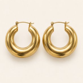 Gyldne chunky hoops