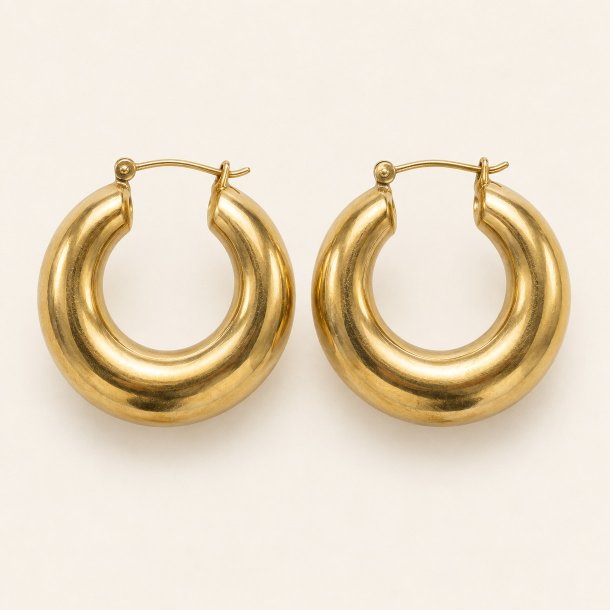 Gyldne chunky hoops
