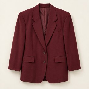 Oversized blazer i bordeaux