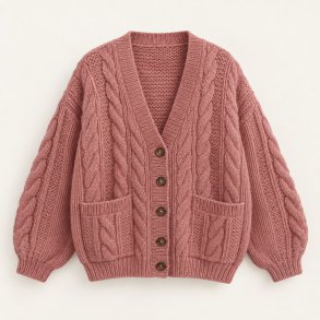 St�vet rosa strikcardigan
