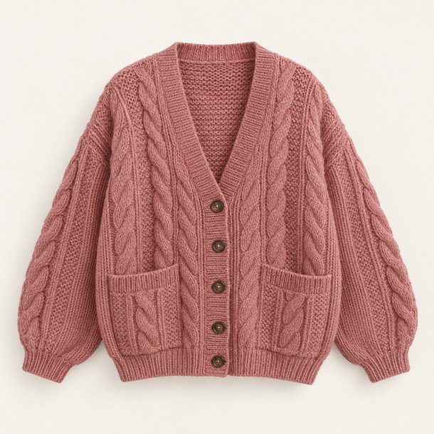 St�vet rosa strikcardigan