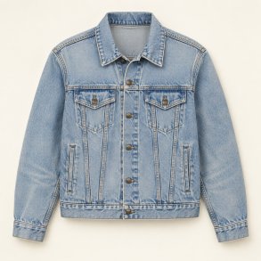 Lys stonewash denimjakke