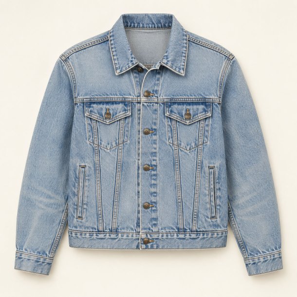 Lys stonewash denimjakke