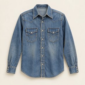 Denim westernskjorte
