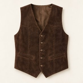 M�rkebrun ruskindsvest