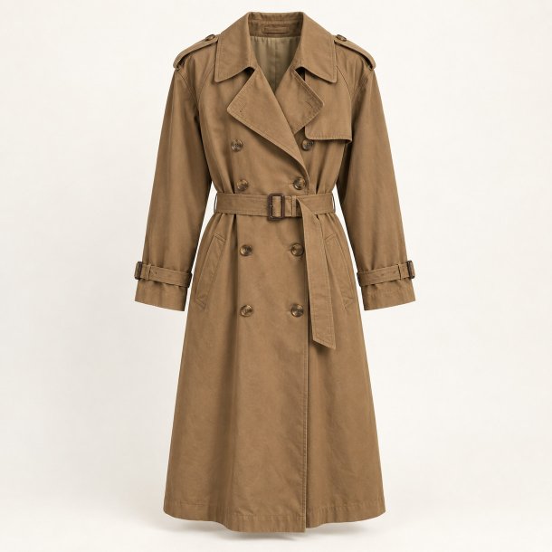 M�rk camel trenchcoat