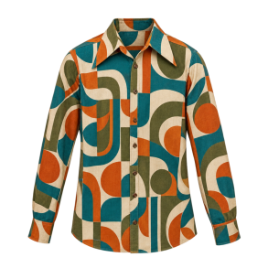 Geometrisk 70�er-skjorte