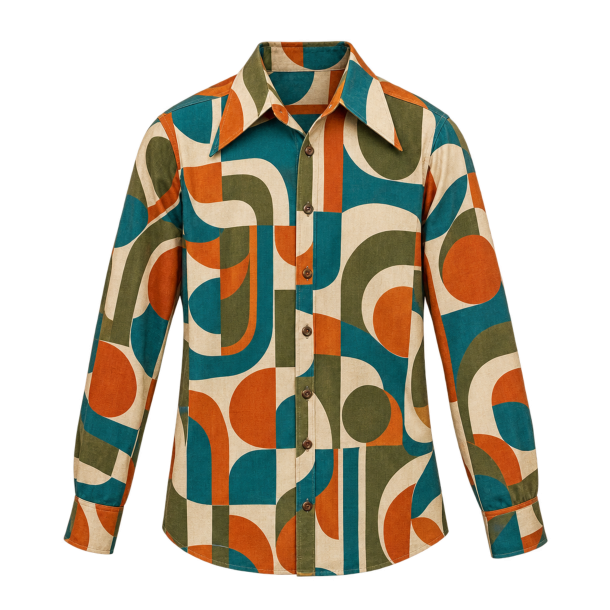 Geometrisk 70�er-skjorte