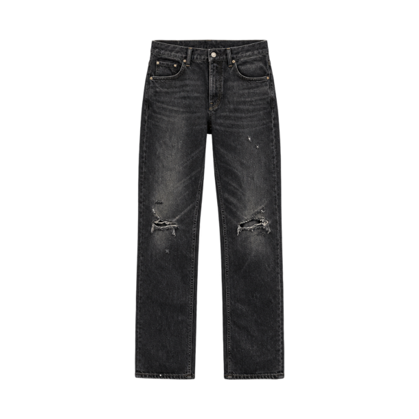 Vaskede sorte jeans