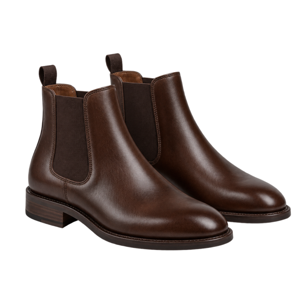 M�rkebrune Chelsea boots