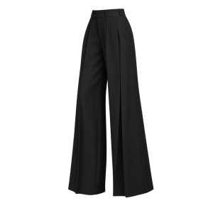 Sorte tailored wide-leg-bukser