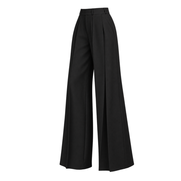 Sorte tailored wide-leg-bukser