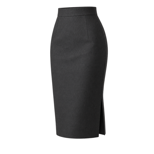 Koksgr� tailored pencil-nederdel