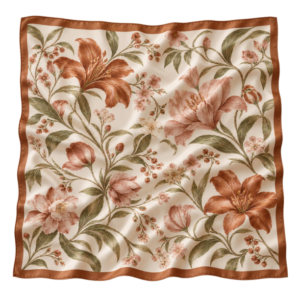 Botanisk silket�rkl�de i jordtoner