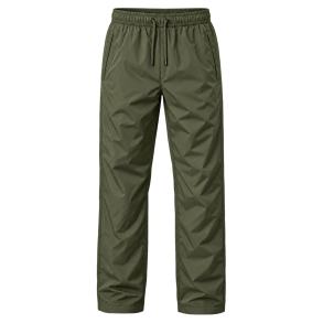 Olivenfarvede sporty nylonbukser