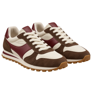 Retro sneakers i creme og bordeaux