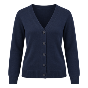 Navy cardigan med klassiske knapper