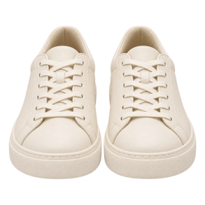 Enkle cremefarvede sneakers