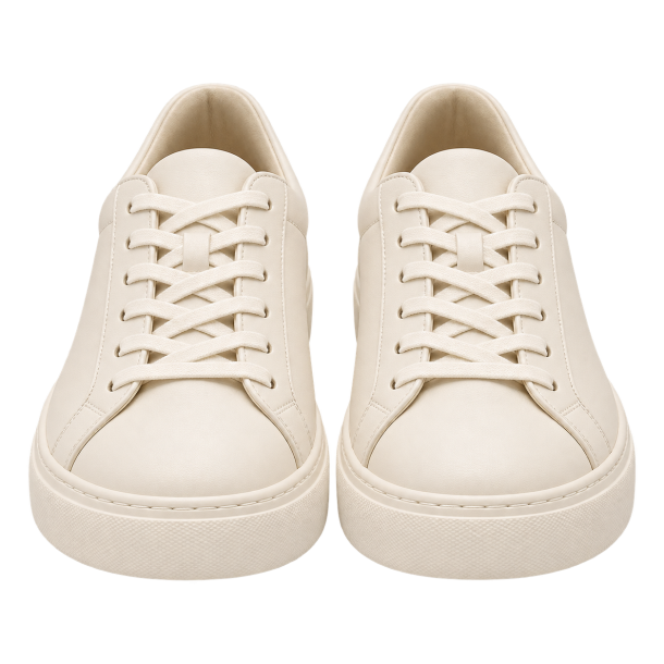Enkle cremefarvede sneakers
