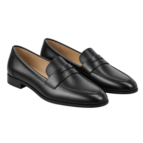 Sorte klassiske penny loafers