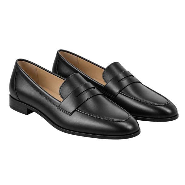 Sorte klassiske penny loafers