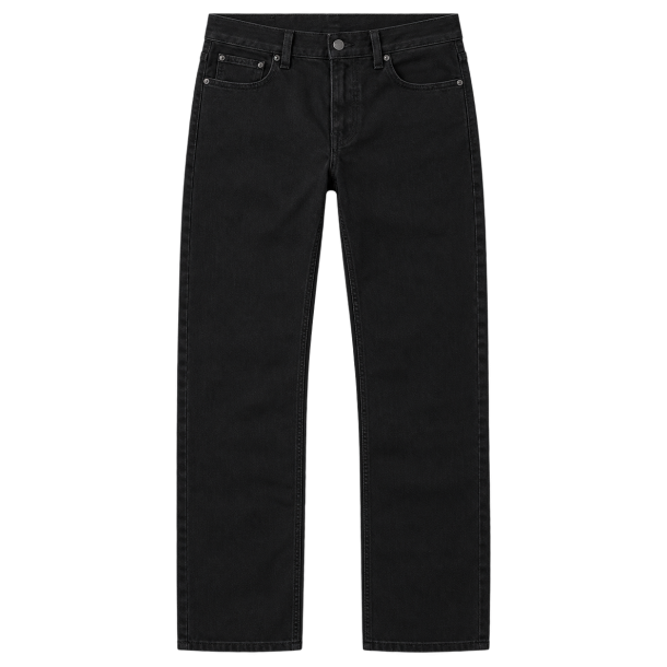 Sorte essentials-jeans med lige ben